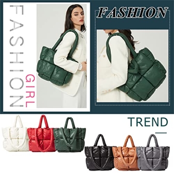 Stylish Puffer Tote Bag for Women - Cozy and Spacious