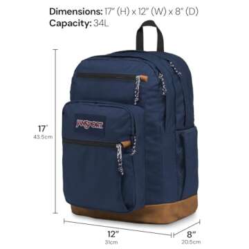 JanSport Cool Backpack, 15-inch Laptop Sleeve - Stylish Large Bag with Ergonomic Straps