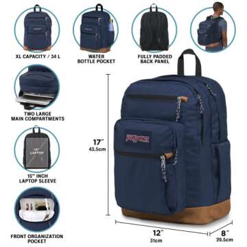JanSport Cool Backpack with Laptop Sleeve - Durable Rucksack