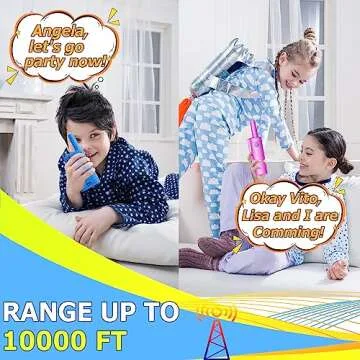 Durable POKPOW Walkie Talkies for Kids, Ages 3-12