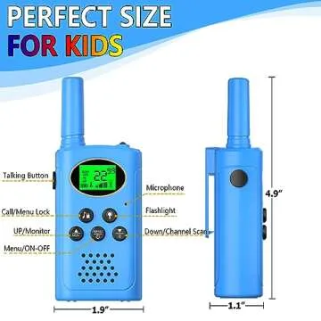 Durable POKPOW Walkie Talkies for Kids, Ages 3-12