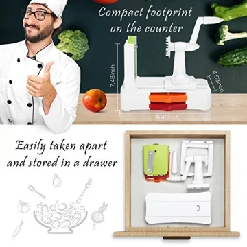 Folksmate Spiralizer Vegetable Slicer for Healthy Pasta