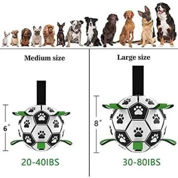 Avolander Dog Toys Soccer Ball Large, Interactive Dog Toys for Tug of War, Puppy Birthday Gifts, Dog...