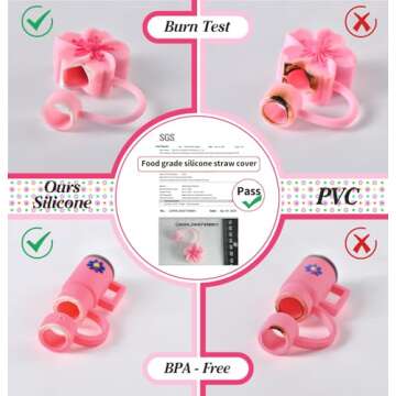 Straw Cover for Stanley Cup Accessories - Unique Crystal Letter Charms for Stanley Cups, Cute Flower & Cup Silicone Straws Topper Covers for 30 & 40 0z Tumbler with Handle, 10mm 0.4in Straw Lid Cap