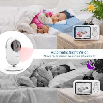 TakTark Baby Monitor with Night Vision & Two Way Audio