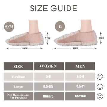 Suzzipad Microwavable Slippers and Foot Warmer for Bed, Microwave Heated Slippers for Women & Man, Feet Warmers for Plantar Fasciitis, Cold Feet, S/M