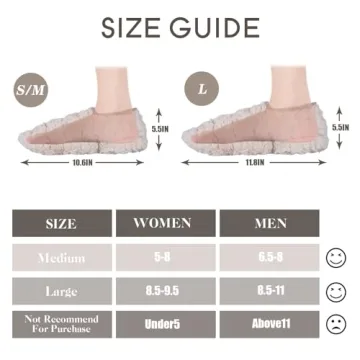 Suzzipad Microwavable Slippers and Foot Warmer for Bed, Microwave Heated Slippers for Women & Man, Feet Warmers for Plantar Fasciitis, Cold Feet, S/M