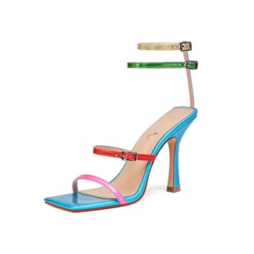 Vivianly Square Toe Strappy Heels Sandals for Any Occasion