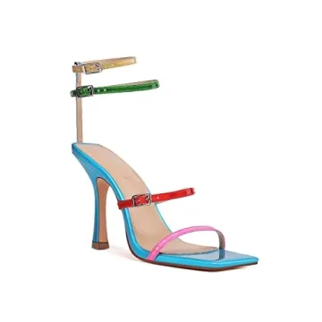 Vivianly Square Toe Strappy Heels Sandals for Any Occasion