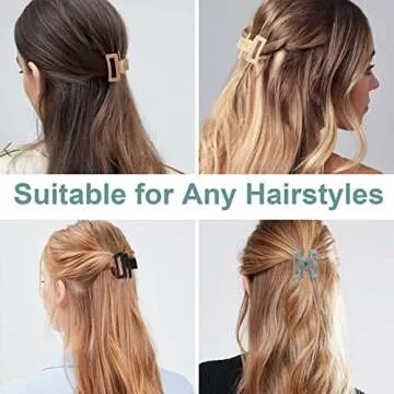 Mini Hair Claw Clips for Women, 12 PCS Non-slip Set