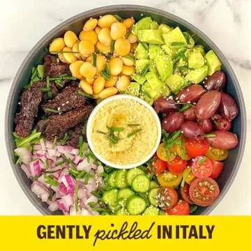 BRAMI Lupini Beans Snack, Variety Pack | 7g Plant Protein, 0g Net Carbs | Vegan, Keto, Plant Based, Mediterranean Diet | Pickled Vegetable |5.3 Ounce (4 Count)