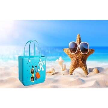 TrustBlai Key Holder Accessories for Bogg Bag, Insert Charm Carabiner Keychain, 4 Pack Bogg Charms for Tote Bags (Black)