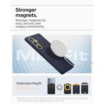 Spigen Nano Pop MagFit Designed for Galaxy S25 Ultra Case [Fast Wireless Charging/Magnet for Galaxy] (2025) - Blueberry Navy