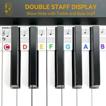 Piano Notes Guide - 88-Key Removable Silicone Labels