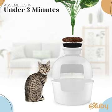 eXuby Hidden Planter Litter Box for Cats - Discreet Design