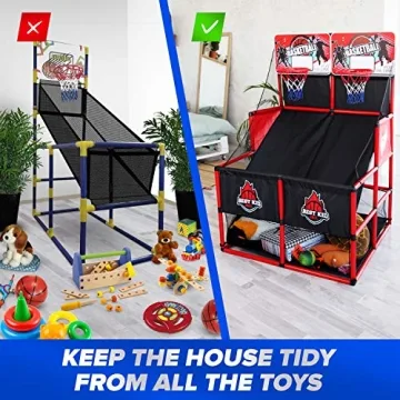 BESTKID BALL Kids Basketball Hoop Double Shot Arcade Game