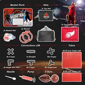 BESTKID BALL Kids Basketball Hoop Double Shot Arcade Game