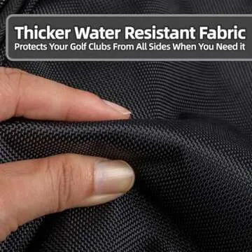 Hardtop Golf Travel Bag with Heavy Duty Wheels and Water Resistant Fabric with Extra Padding, Lightweight and Easy to Maneuver, Strong Handles makes Handling the Bag Easy, Great Protection, All Black.