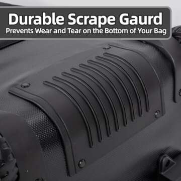 Hardtop Golf Travel Bag with Heavy Duty Wheels and Water Resistant Fabric with Extra Padding, Lightweight and Easy to Maneuver, Strong Handles makes Handling the Bag Easy, Great Protection, All Black.