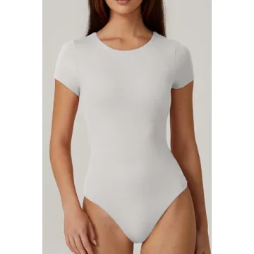 Chic QINSEN Summer Bodysuit for Women - Short Sleeve Style