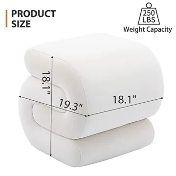 Elegant KIVENJAJA Velvet Ottoman for Home & Makeup Room