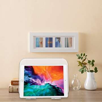 Zalidia Adjustable Laptop Stand, Portable Computer Stand with Acrylic Material, Laptop Stand for Desk with Heat-Vent Compatible for MacBook Pro and Air, Dell, HP, Lenovo and All laptops