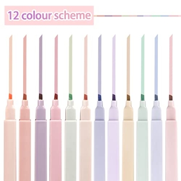 Iridipity 12pcs Pastel Highlighter Set for Aesthetic Use