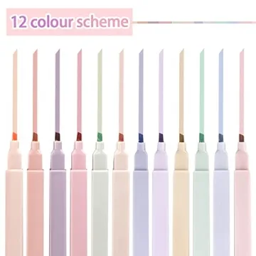 Iridipity 12pcs Pastel Highlighter Set for Aesthetic Use