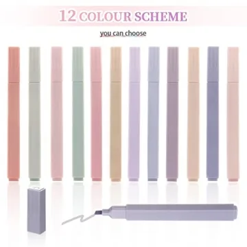 Iridipity 12pcs Pastel Highlighter Set for Aesthetic Use