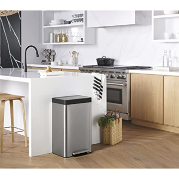 KOHLER 13-Gallon Kitchen Step Trash Can with Soft Close