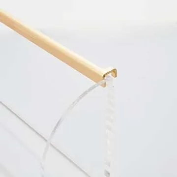 Acrylic Storage Bin for Clear Wall Calendar, 12.4" x 3" x 5.1" Organizer with Gold-Tone Hardware for Pens, Pencils, Office Supplies, and Art Supplies. Perfect Accessory for Home & Office (Storage Bin)