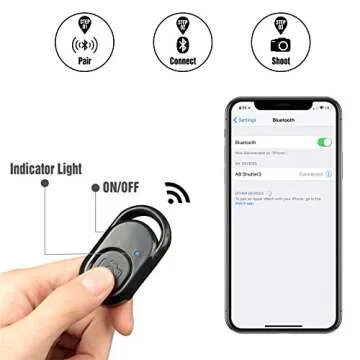 Phone Tripod Stand Camera Mount - 42" Tripod for iPhone with Remote Shutter - Phone Holder and GoPro Adapter Compatible with Android Cellphones/iPhone/Camera - Lightweight - Extendable - Silver