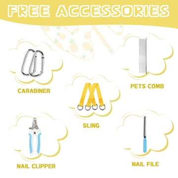 Supet Dog Grooming Hammock for Cats Dogs, Helpful Dog Hammock for Nail Trim, Restraint Dog Sling for Nail Clipping, Cat Grooming Hammock for Dog Pet to Nail Trimming