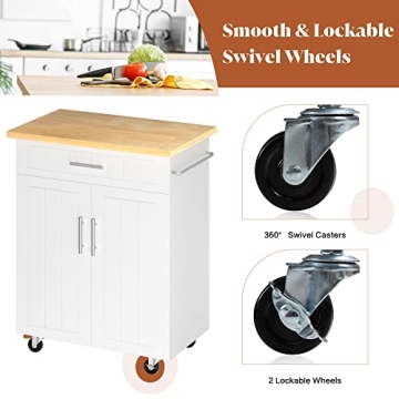 SUNLEI Kitchen Island on Wheels for Versatile Spaces