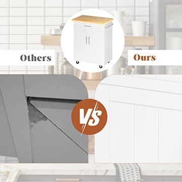 SUNLEI Kitchen Island on Wheels for Versatile Spaces