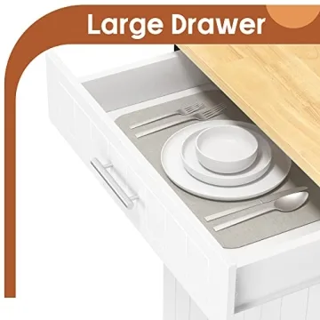 SUNLEI Kitchen Island on Wheels for Versatile Spaces