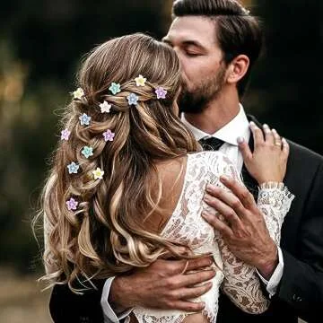 Paderison 20Pcs Flower Clips Purple Hair Accessories for Girls Rapunzel Hair Flowers floral hair pins Small Flower Hair Clips Braided Hair Clips Toddler Girl Hair Clips Flower Girl Wedding(Color)