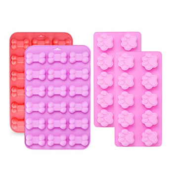 Silicone Molds Puppy Dog Paw and Bone, Non-Stick Food Grade Silicone Molds for Chocolate, Candy, Jel...