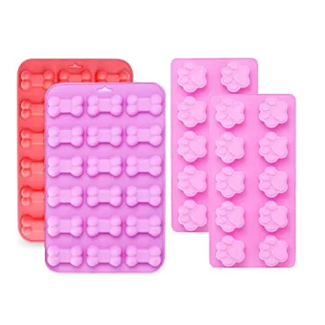 Silicone Molds Puppy Dog Paw and Bone, Non-Stick Food Grade Silicone Molds for Chocolate, Candy, Jel...