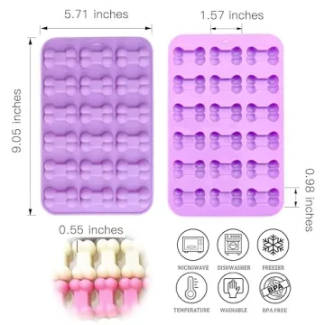 Silicone Puppy Paw and Bone Molds for Treats and Baking