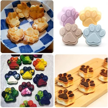 Silicone Puppy Paw and Bone Molds for Treats and Baking