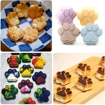 Silicone Puppy Paw and Bone Molds for Treats and Baking