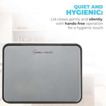 SIMPLI-MAGIC 50L Soft-Close Trash Can with Foot Pedal