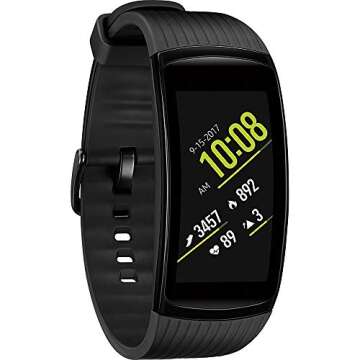 SAMSUNG Gear Fit2 Pro Smartwatch Fitness Band (Large), Liquid Black, SM-R365NZKAXAR – US Version w...