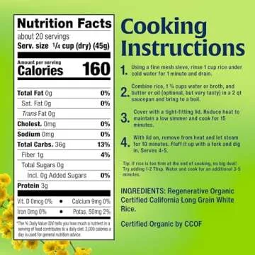 Lundberg White Rice – Organic, Non-Sticky, Responsibly Grown