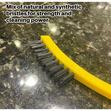 Rubbermaid Commercial Products 8.5" Tile and Grout Scrub Brush, Plastic Bristles, Black, for Industr...