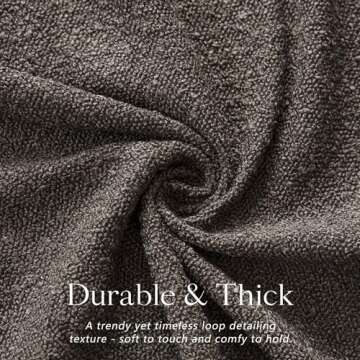 Foindtower Textured Boucle Throw Pillow Covers - 2 Pack Cozy 12x20