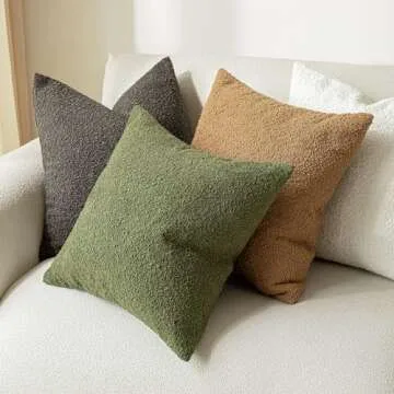 Stylish Foindtower Decorative Boucle Pillow Covers - 12x20