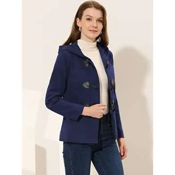 Allegra K Women's Cropped Pea Coat for Stylish Winter Wear