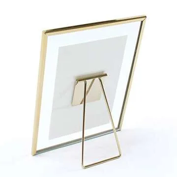 MIMOSA MOMENTS Brass Metal Floating 4x6 Picture Frame